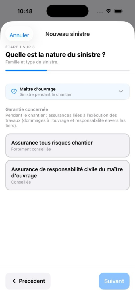 Nouveau sinistre, garantie TRC ou RC maître d'ouvrage pendant le chantier